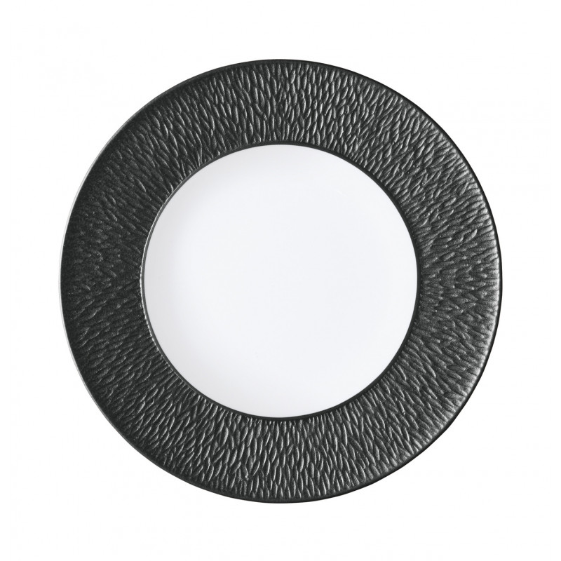 Flat plate with engraved rim 10.63 in (27 cm)