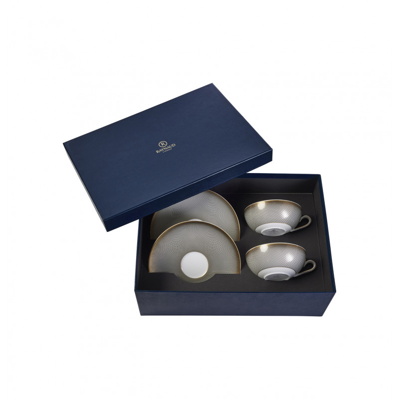 Gift box for 2 tea cups and saucers extra 7.44 oz (22 cl)