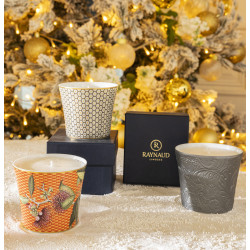 Candle pot 3.15 in motive n°3 with gift box (08 cm)